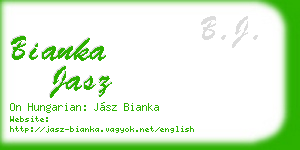 bianka jasz business card