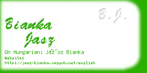 bianka jasz business card